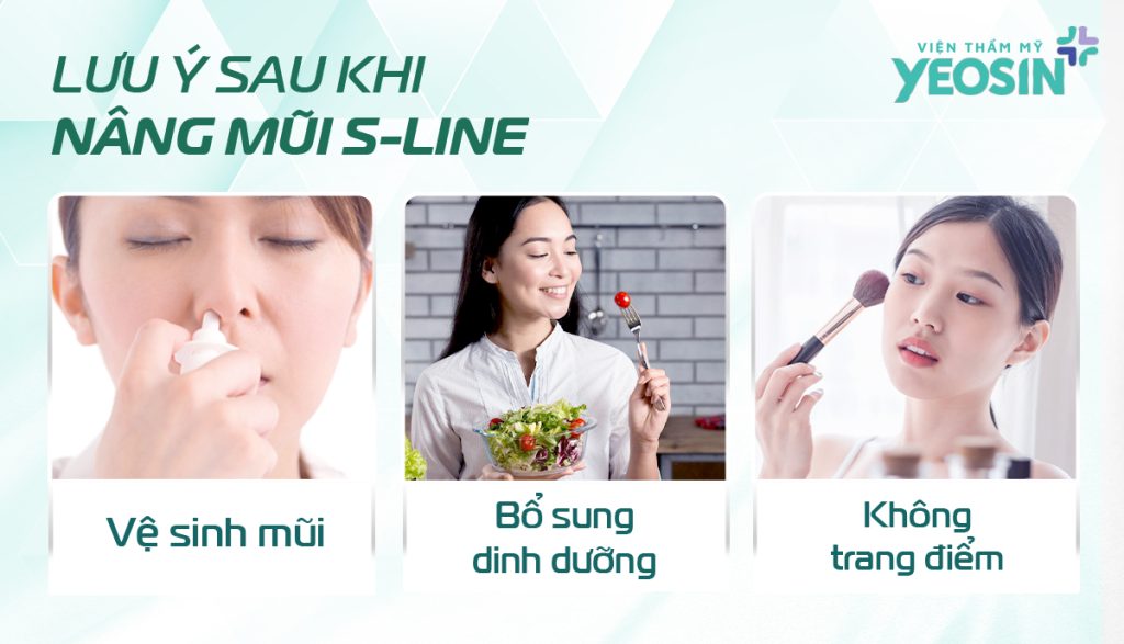 Những lưu ý sau khi sử dụng dịch vụ nâng mũi S line