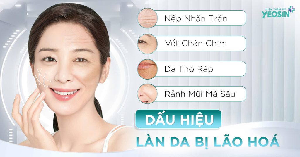 Dấu hiệu của làn da bị lão hóa