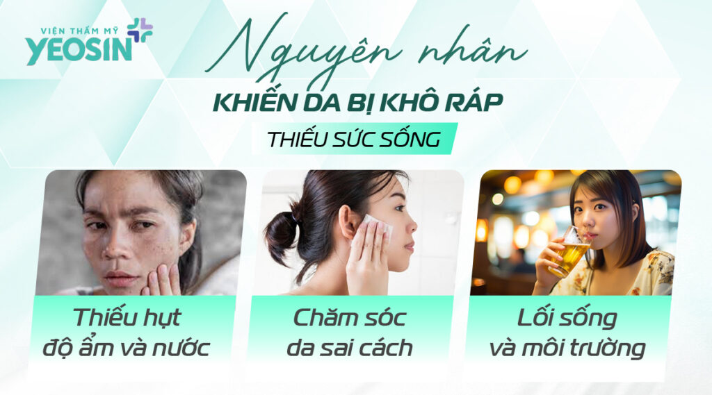Nguyên nhân khiến da bị khô ráp thiếu sức sống