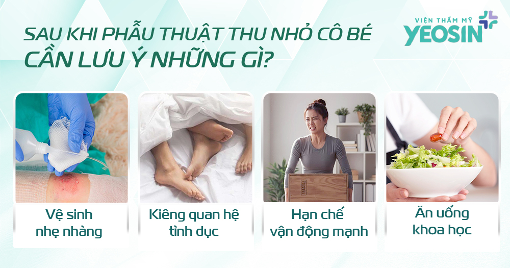 Những lưu ý sau khi thẩm mỹ thu gọn cô bé