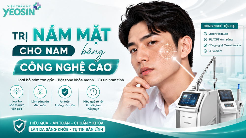 trị nám mặt cho nam bằng công nghệ cao