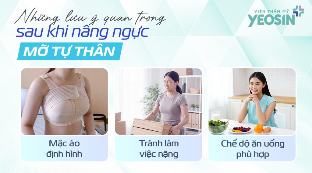 Những lưu ý quan trọng sau khi nâng ngực mỡ tự thân bạn cần biết