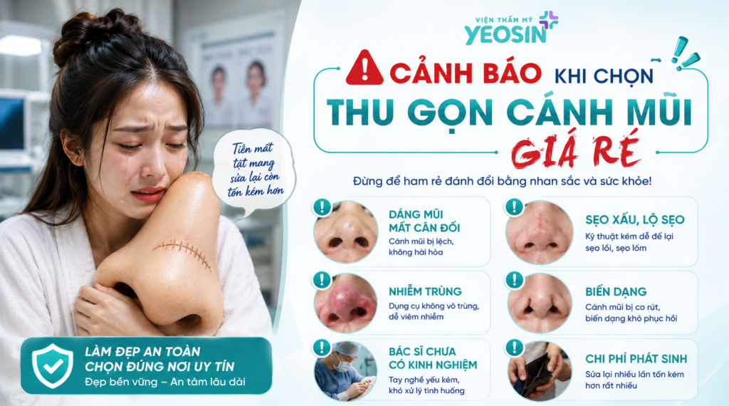 Cảnh báo khi chọn thu gọn cánh mũi giá rẻ