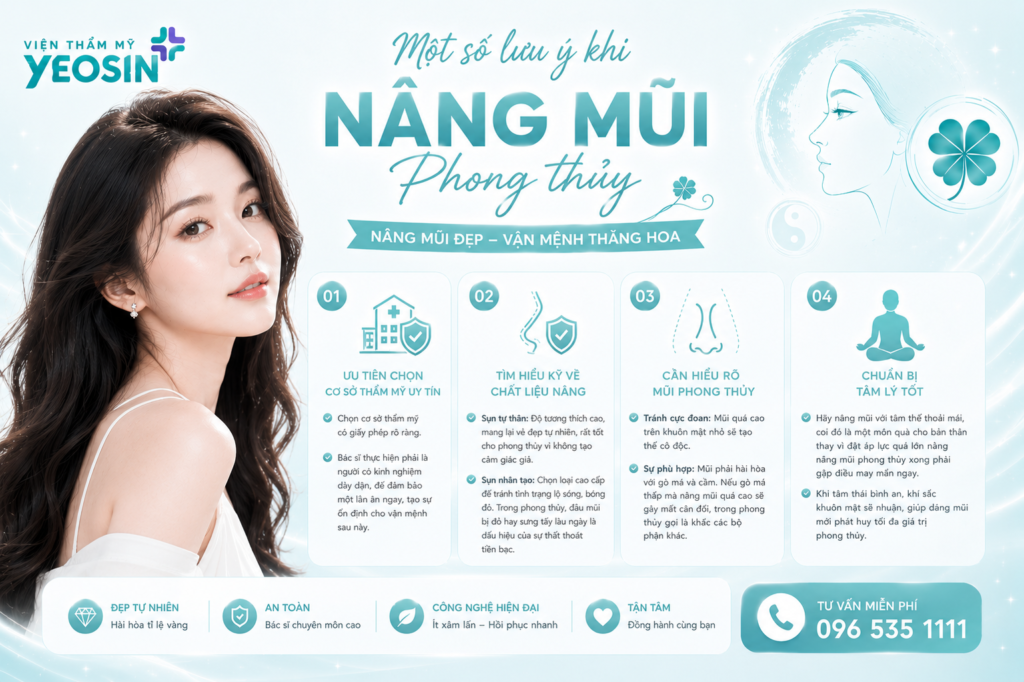 Một số lưu ý khi nâng mũi phong thủy.