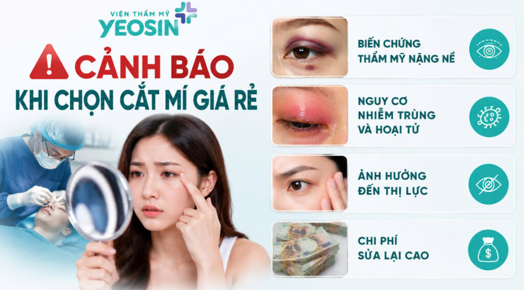 Cảnh báo khi chọn cắt mí giá rẻ