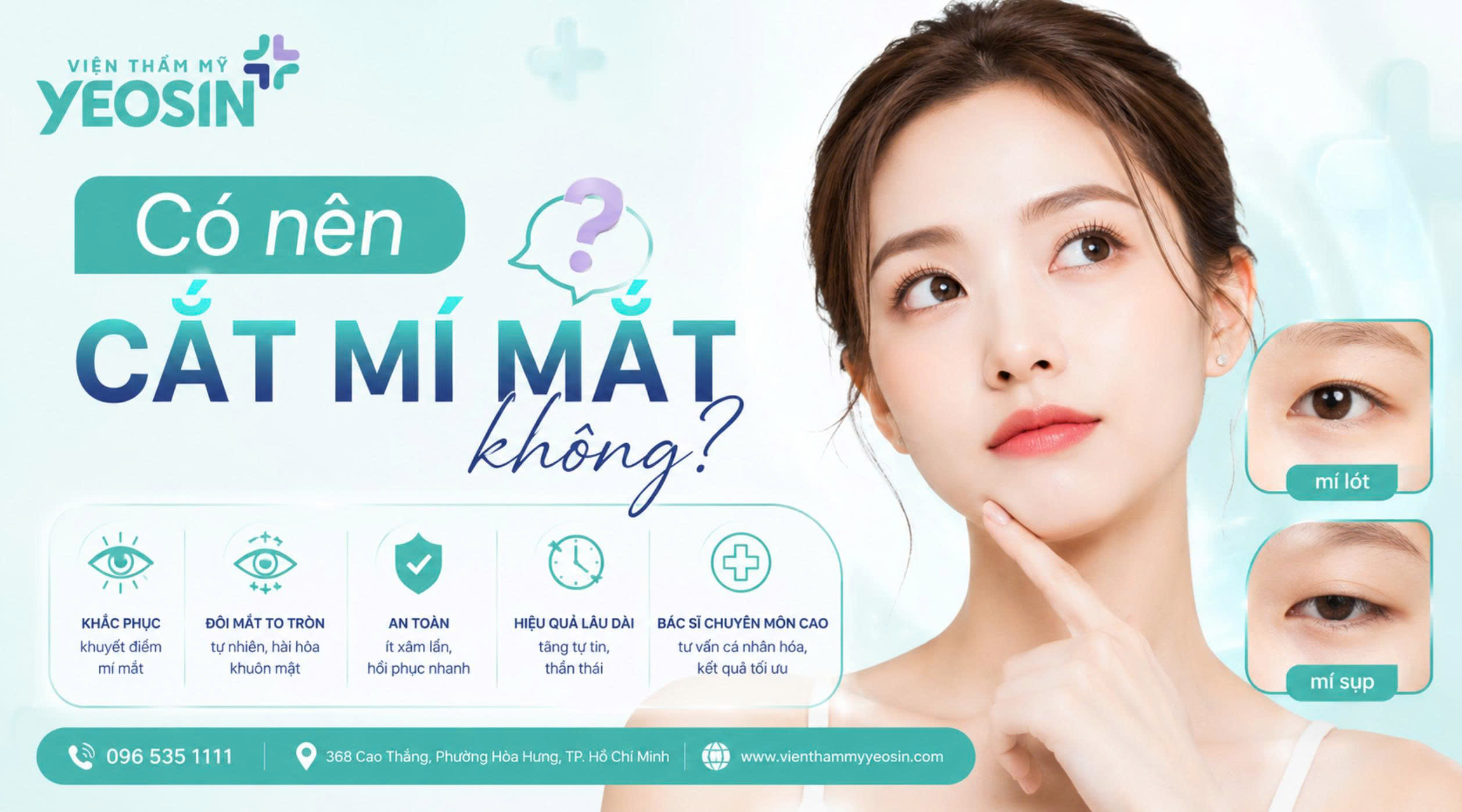 Có nên cắt mí mắt không? Lời khuyên từ chuyên gia
