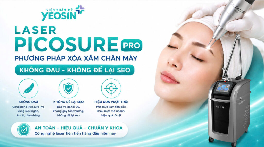 Xóa xăm chân mày có để lại sẹo không? Xóa lông mày có đau không? 9 Laser Picosure Pro - Phương pháp xóa xăm chân mày không đau, không để lại sẹo