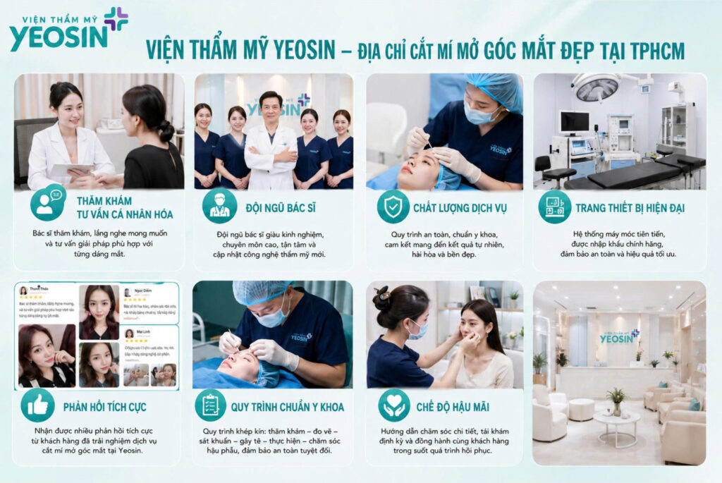 Viện Thẩm Mỹ Yeosin - Địa chỉ cắt mí mở góc mắt đẹp tại Tphcm