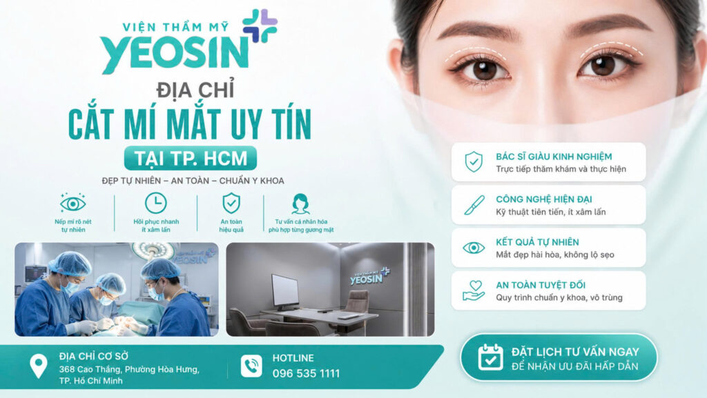 Viện Thẩm Mỹ Yeosin - Địa chỉ cắt mí mắt đẹp tại Tphcm