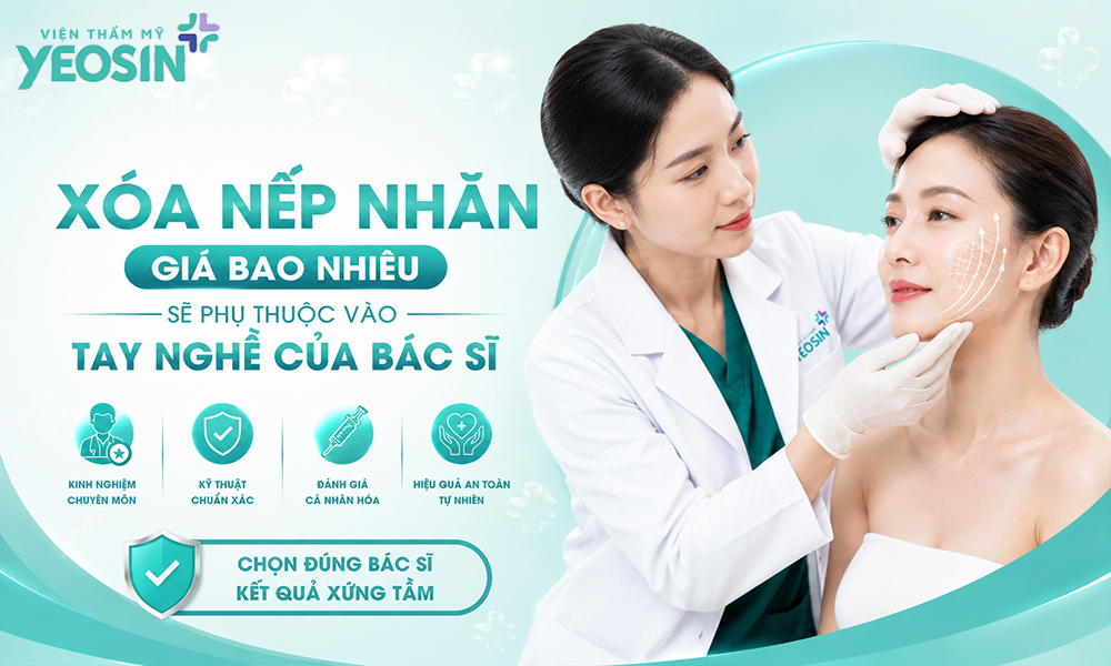 Xóa nếp nhăn giá bao nhiêu sẽ phụ thuộc vào tay nghề và trình độ của Bác sĩ
