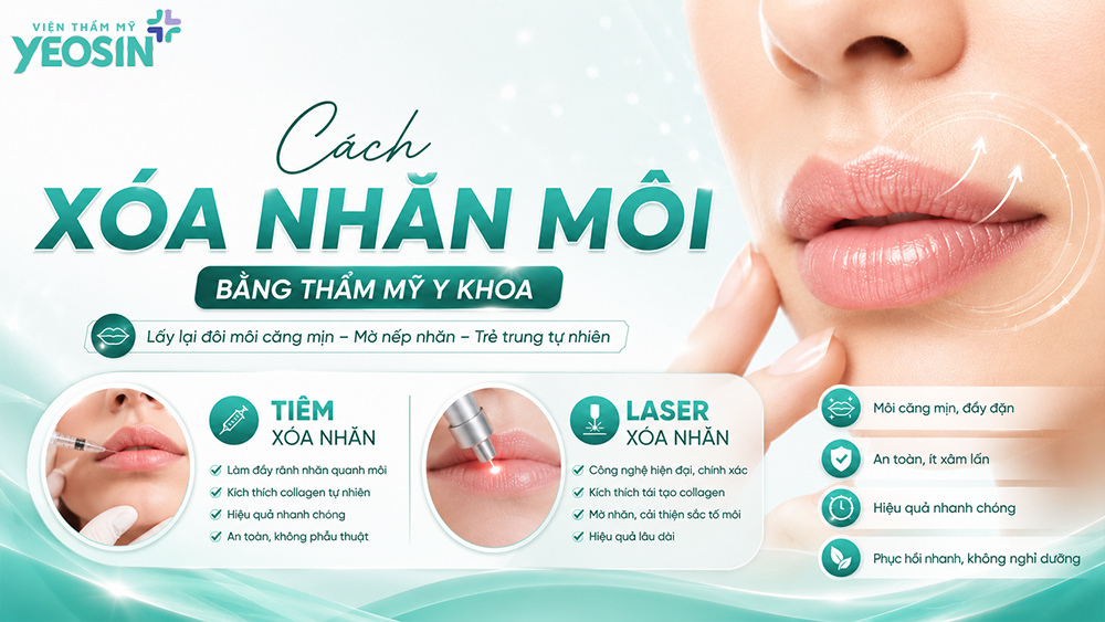 Cách xóa môi có nhiều nếp nhăn bằng thẩm mỹ y khoa