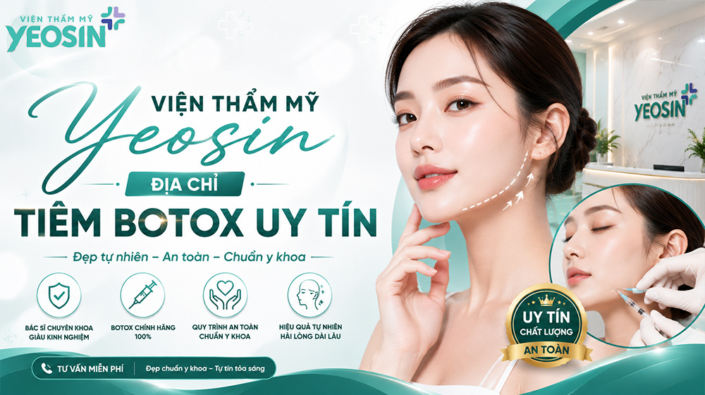 Tiêm botox thon gọn hàm và những điều cần biết 10 Viện Thẩm Mỹ Yeosin - Địa chỉ tiêm botox thon gọn hàm uy tín