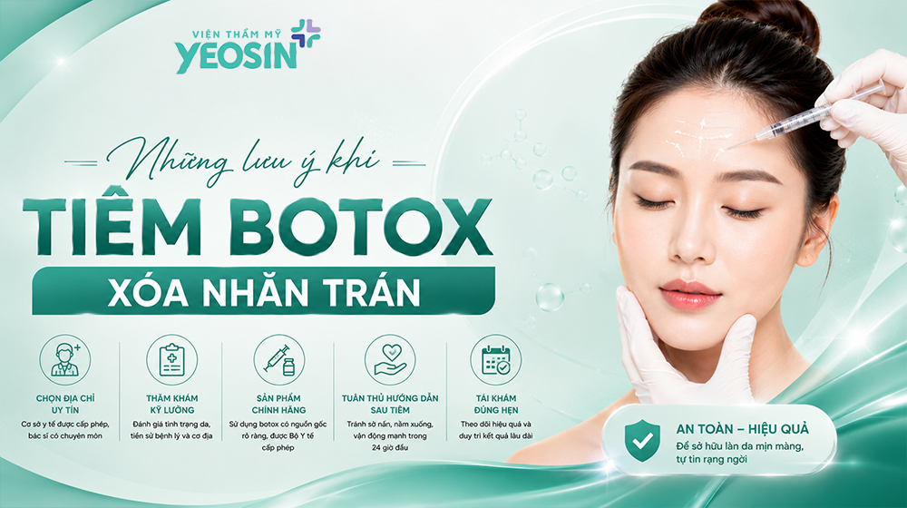 Tiêm botox xóa nhăn trán và những thông tin hữu ích 11 Những lưu ý quan trọng trước và sau khi tiêm botox xóa nhăn trán