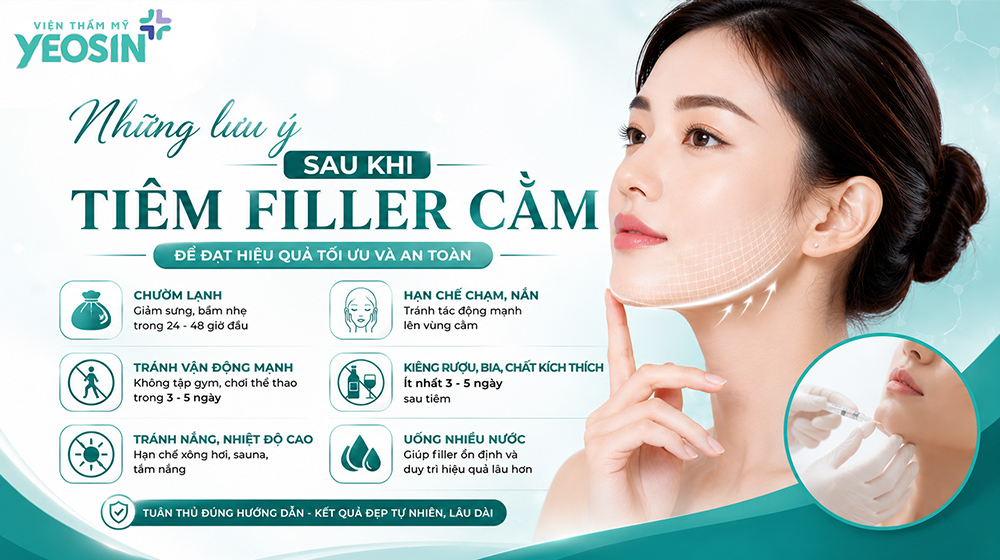 Những lưu ý sau khi tiêm filler cằm bạn cần biết