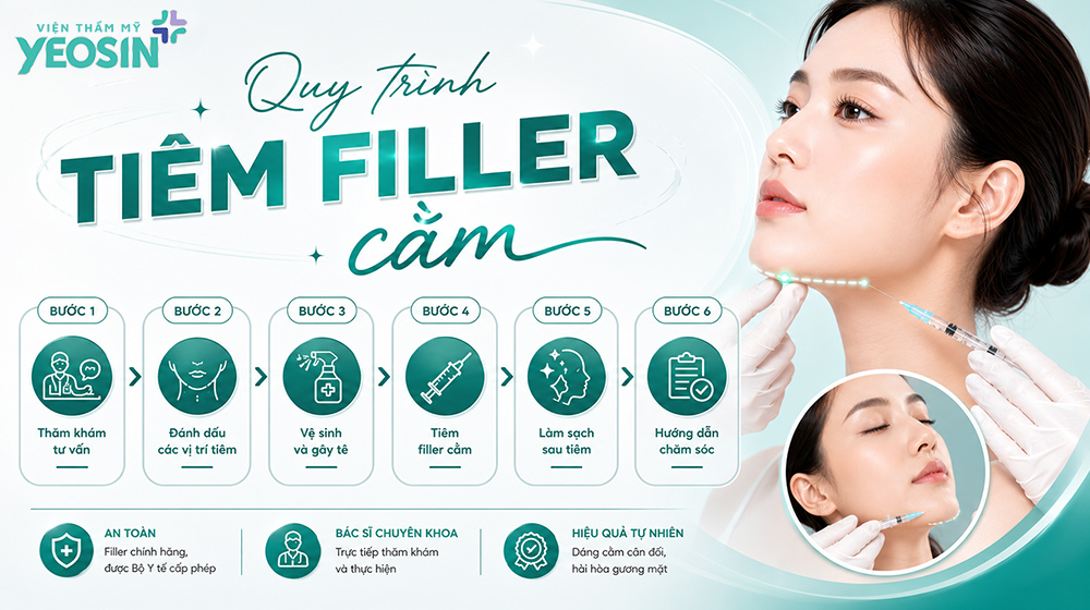 Quy trình tiêm filler cằm chuẩn y khoa