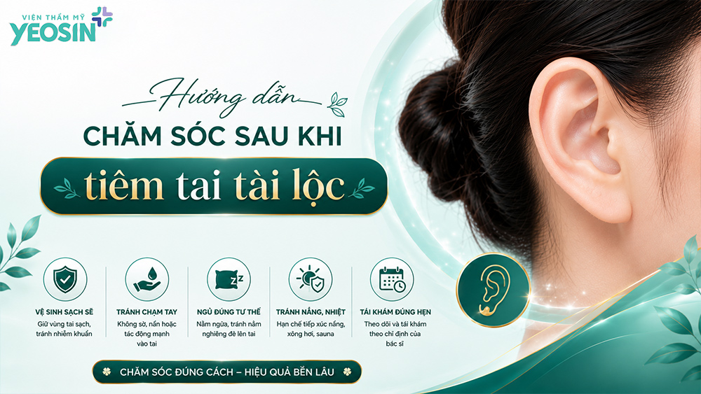 Tiêm tai tài lộc - Xu hướng làm đẹp hot năm 2026 9 Hướng dẫn cách chăm sóc sau khi tiêm dái tai