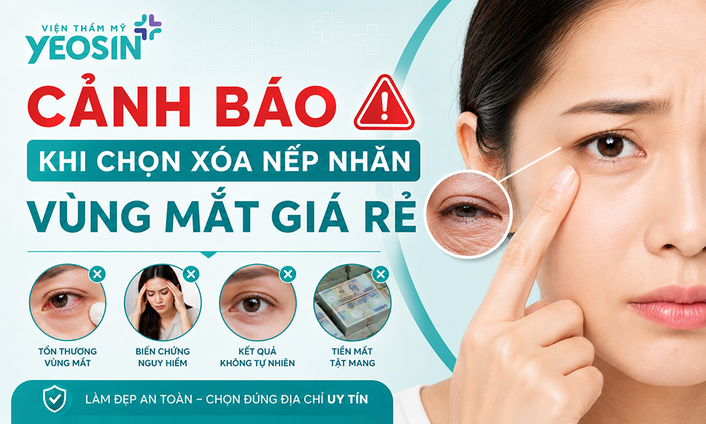 Cảnh báo khi chọn xóa nếp nhăn vùng mắt giá rẻ