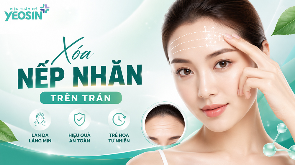 xóa nếp nhăn trên trán