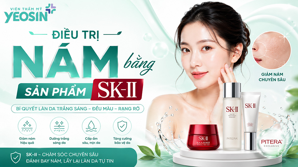 Phương pháp điều trị nám bằng sản phẩm SK-II.
