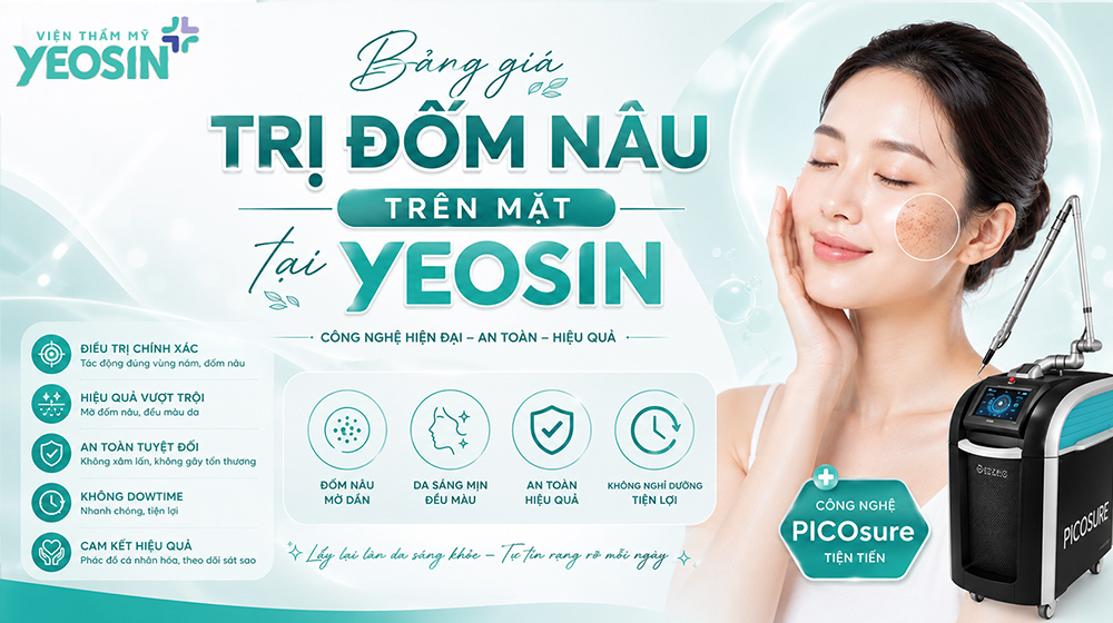 Bảng giá trị đốm nâu trên mặt tại Yeosin