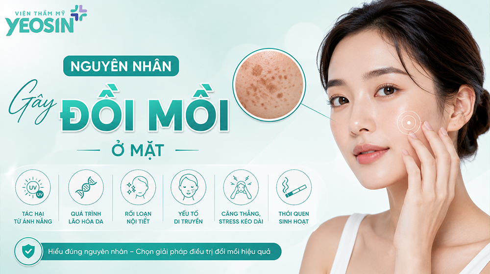 Nguyên nhân gây đồi mồi ở mặt