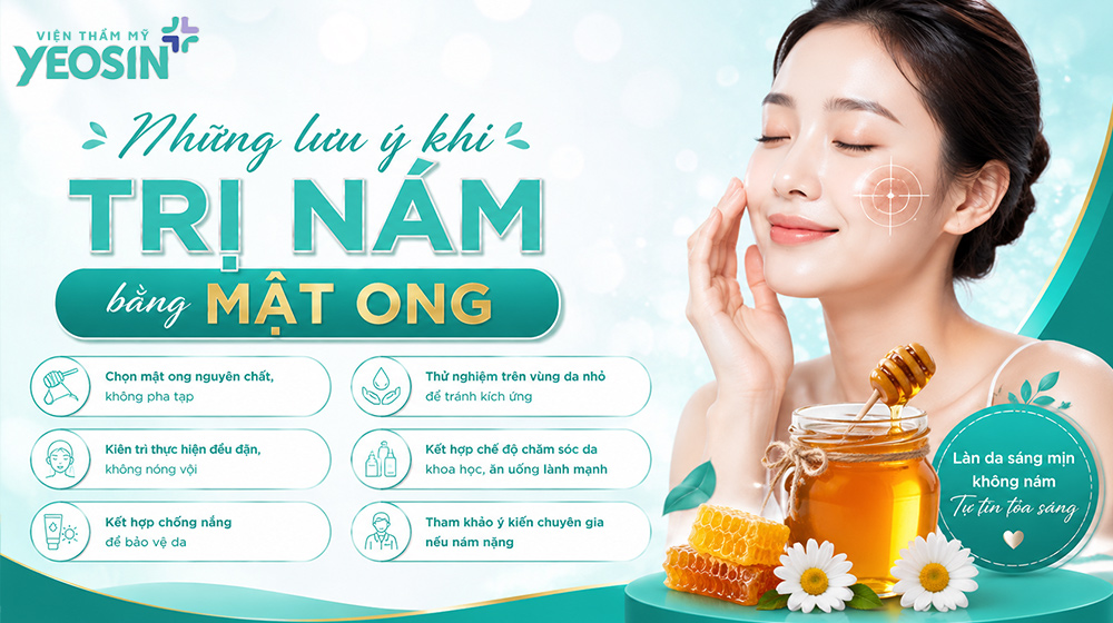 Những lưu ý khi áp dụng các cách trị nám bằng mật ong