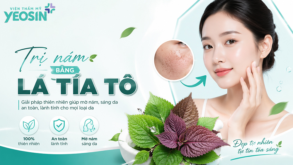 cách trị nám bằng lá tía tô