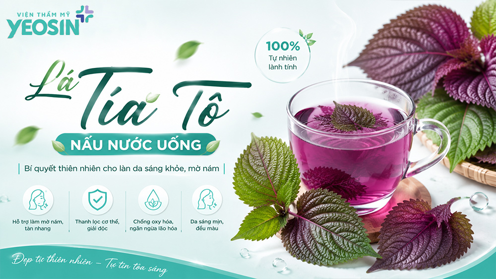 Cách trị nám bằng lá tía tô nấu nước uống
