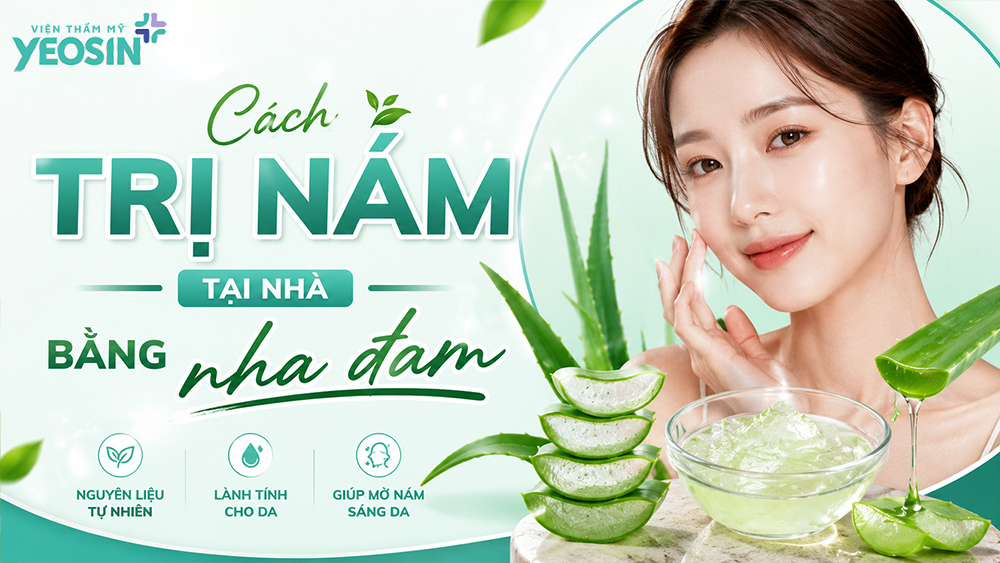 Cách trị nám da tại nhà bằng nha đam.