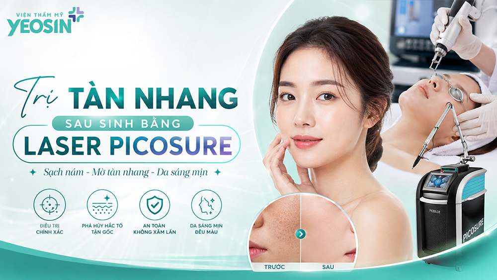 Cách trị tàn nhang sau sinh bằng công nghệ laser Picosure