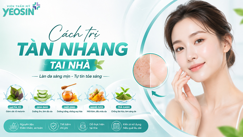 cách trị tàn nhang tại nhà