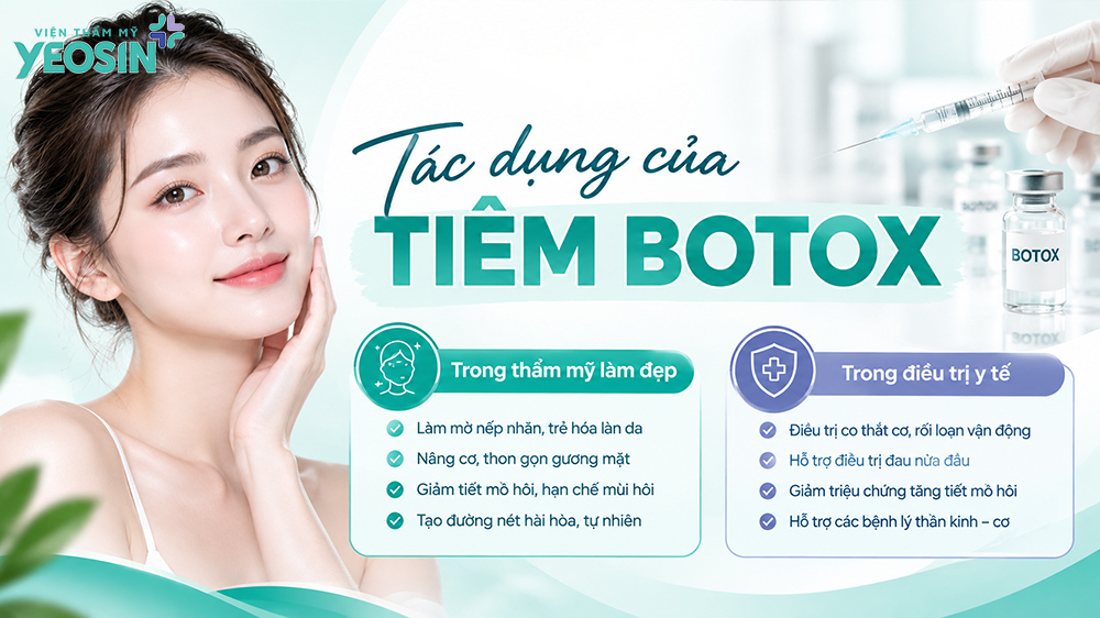 Tiêm botox là gì? Cơ chế, tác dụng và những điều cần biết 9 Tác dụng của botox là gì?