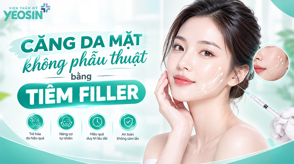 Căng da mặt không phẫu thuật bằng tiêm filler