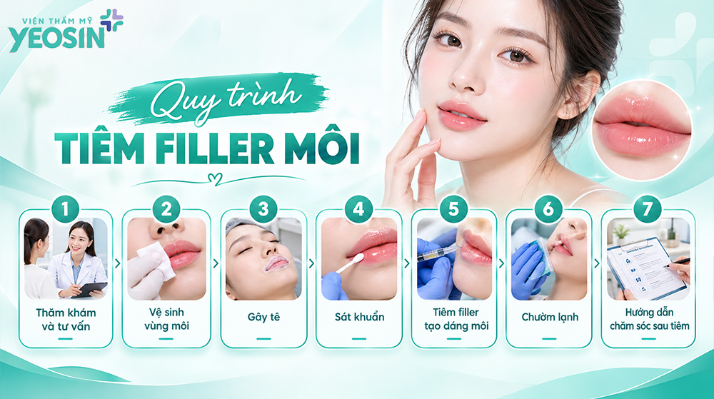 Tiêm filler môi: Ưu nhược điểm và những lưu ý cần biết 15 Quy trình tiêm filler môi đúng chuẩn y khoa