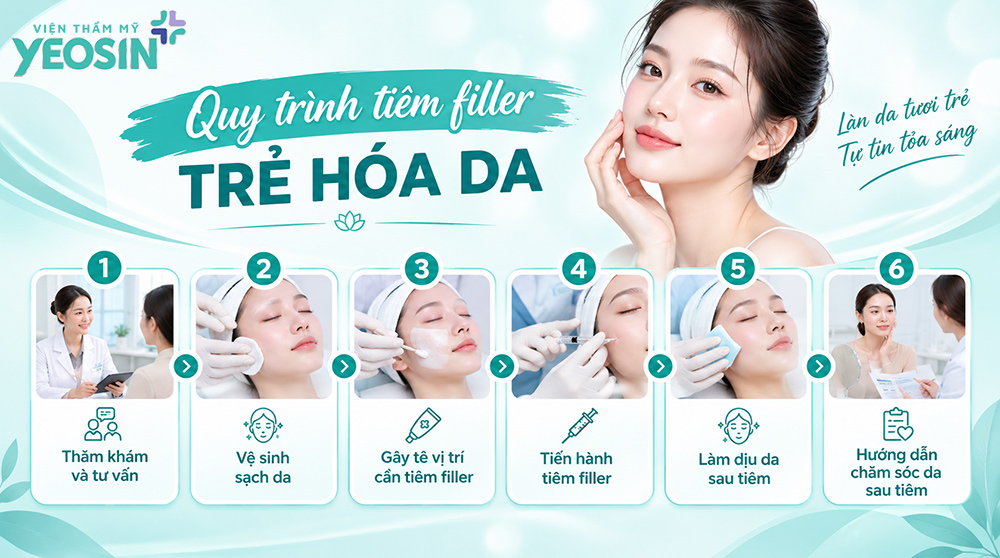 Quy trình tiêm filler trẻ hóa da chuẩn y khoa